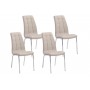 Set van 4 stoelen Merlino 9616 - cappuccino