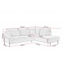 copy of Corner sofa Damme R - 249x312x180cm - luxor grey