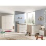 Babykamer Delia met babybed, commode, 3deurs kleerkast en nachttafel - River eik/wit