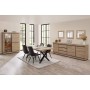 Dining room Marnix with dining table 200cm, sideboard and display cabinet - french oak