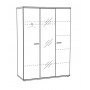 Neyt - Armoire 3 portes Helga - 151x210x63cm - Chêne Moonlight