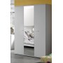 Neyt - Armoire 3 portes Helga - 151x210x63cm - Chêne Moonlight