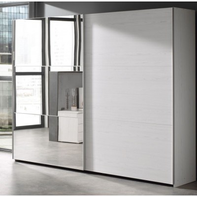 Neyt - Armoire 2 portes coulissantes Helga - 250x216x69cm - Chêne Moonlight