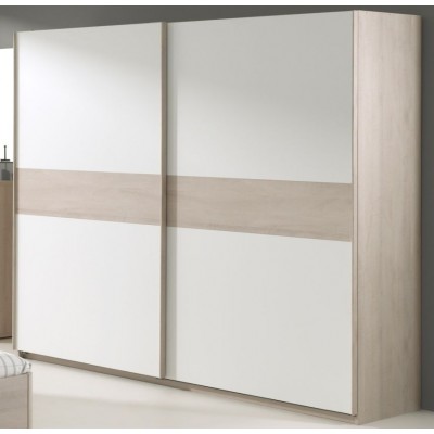 Neyt - Wardrobe 2 sliding doors Delia - 200x217x69cm - River oak/white