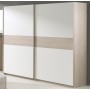 Neyt - Armoire 2 portes coulissantes Delia - 200x217x69cm - Chêne River/blanc