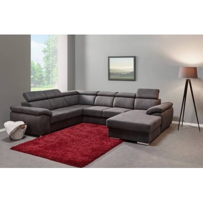 Corner sofa Damme R - 249x312x180cm - luxor grey