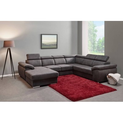 Corner sofa Damme L - 249x312x180cm - luxor grey