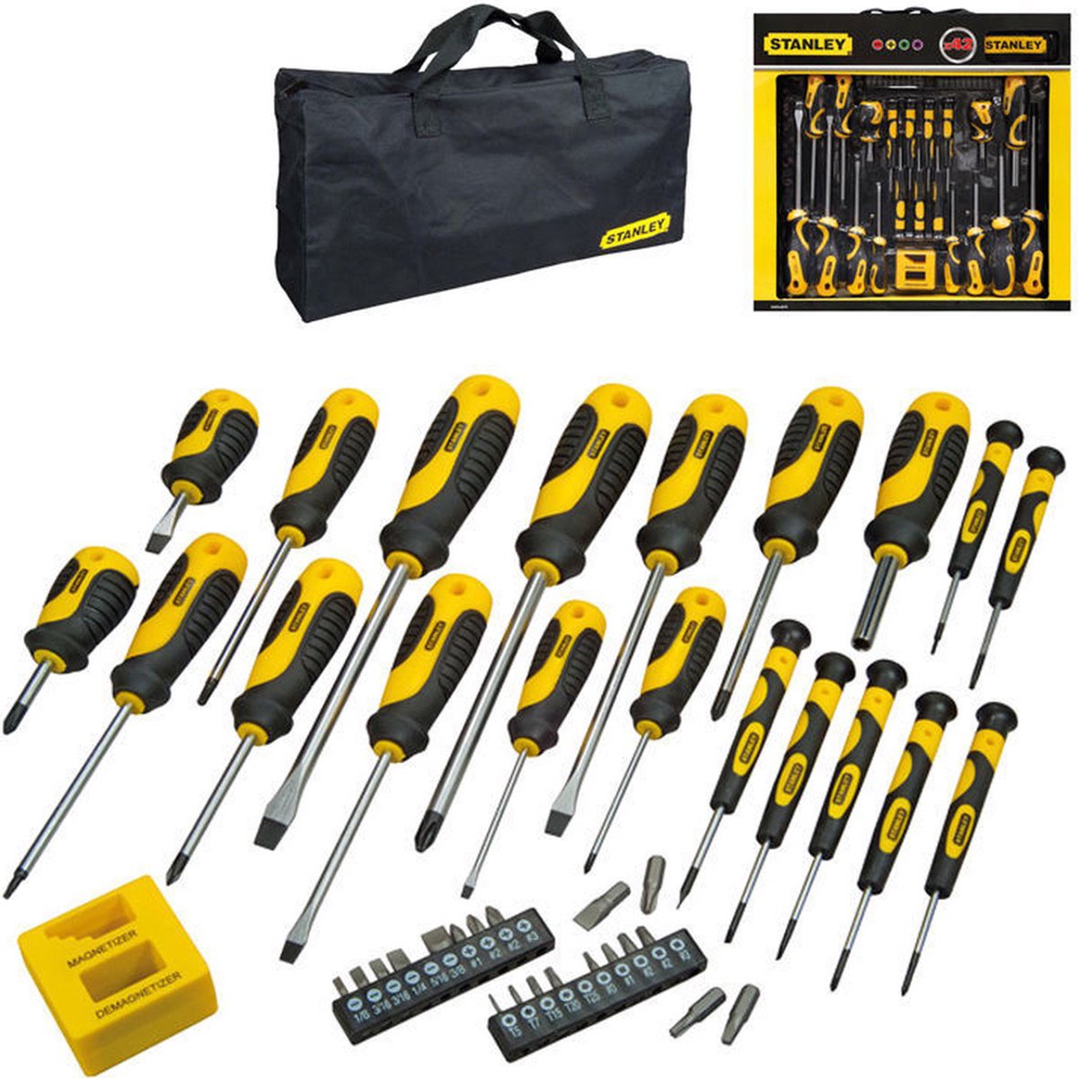 STANLEY Schroevendraaierset 42-delig met softbag - STHT0-62113